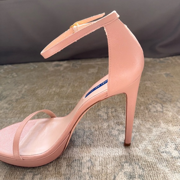 STUART WEITZMAN Size 11 Nudist Disco High Heel Sandal in Buff Blush Caviar - Picture 11 of 12